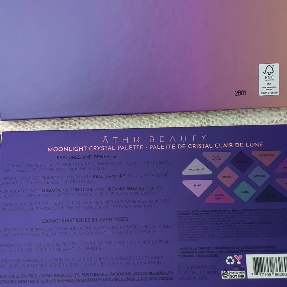 ĀTHR Beauty MOONLIGHT CRYSTAL PALETTE, 8 X 1.5g/0.05oz4 X 1.25g/0.04oz